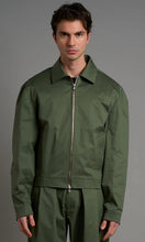 Carica l'immagine nel visualizzatore di Gallery, Giacca cropped fit cotone con zip