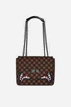 Carica l'immagine nel visualizzatore di Gallery, SHARKS IN PARIS WTF BUBBLE BROWN CHECK BORSA
