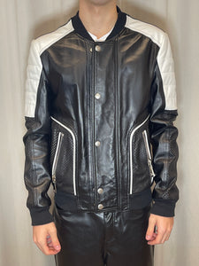 Bomber pelle bicolore