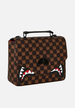 Carica l'immagine nel visualizzatore di Gallery, SHARKS IN PARIS WTF BUBBLE BROWN CHECK BORSA

