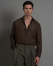 Carica l'immagine nel visualizzatore di Gallery, Camicia a righe con struttura sheer￼
