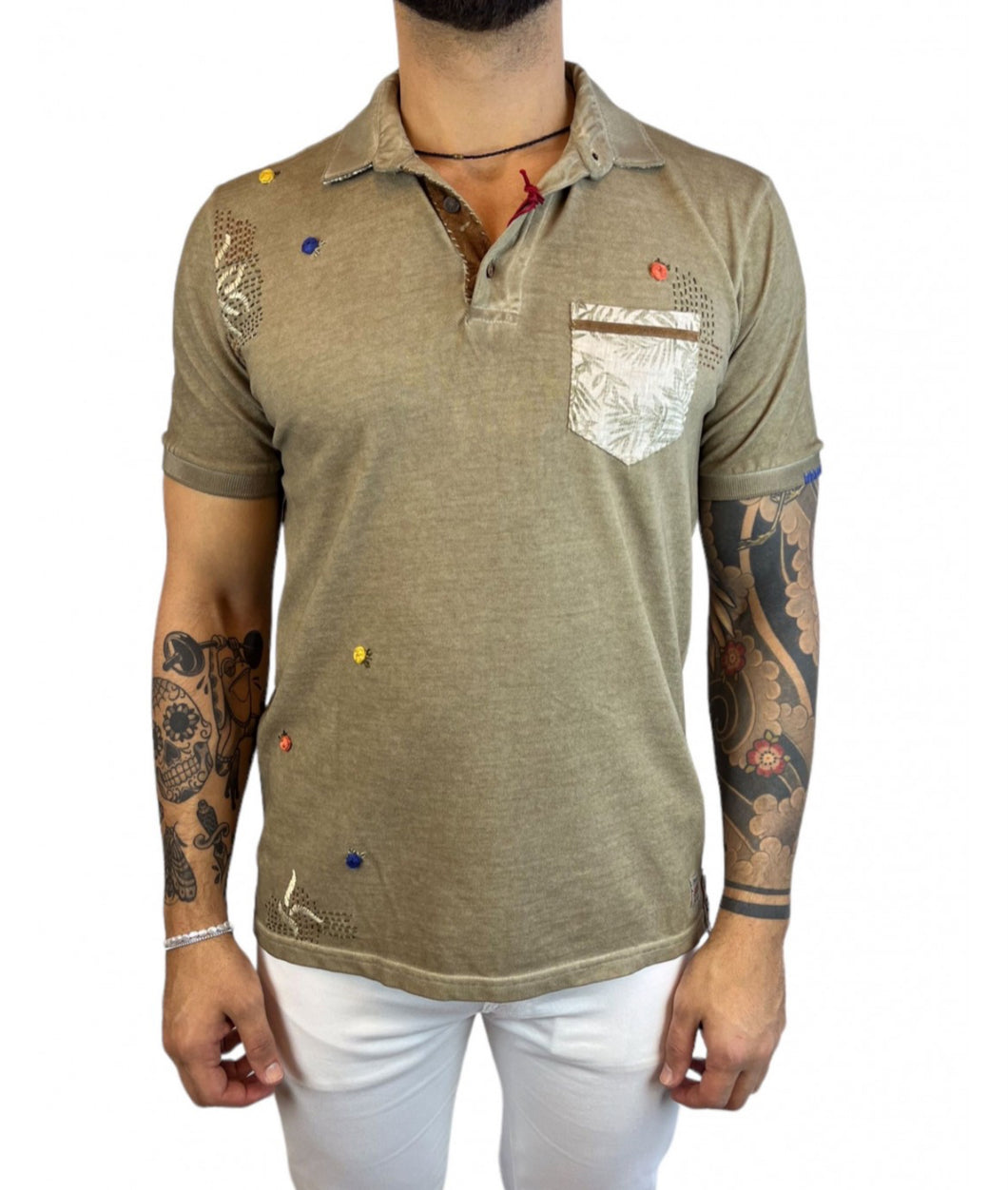 Polo M/C con patch Ricky